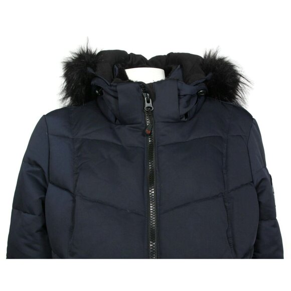 Arctic Expedition Down Jacket Women's Insulated Quilted Hooded Blue size S - 305 - Picture 2 of 7